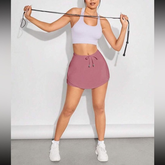 Dusty Pink Tennis Skort - Picture 2 of 9